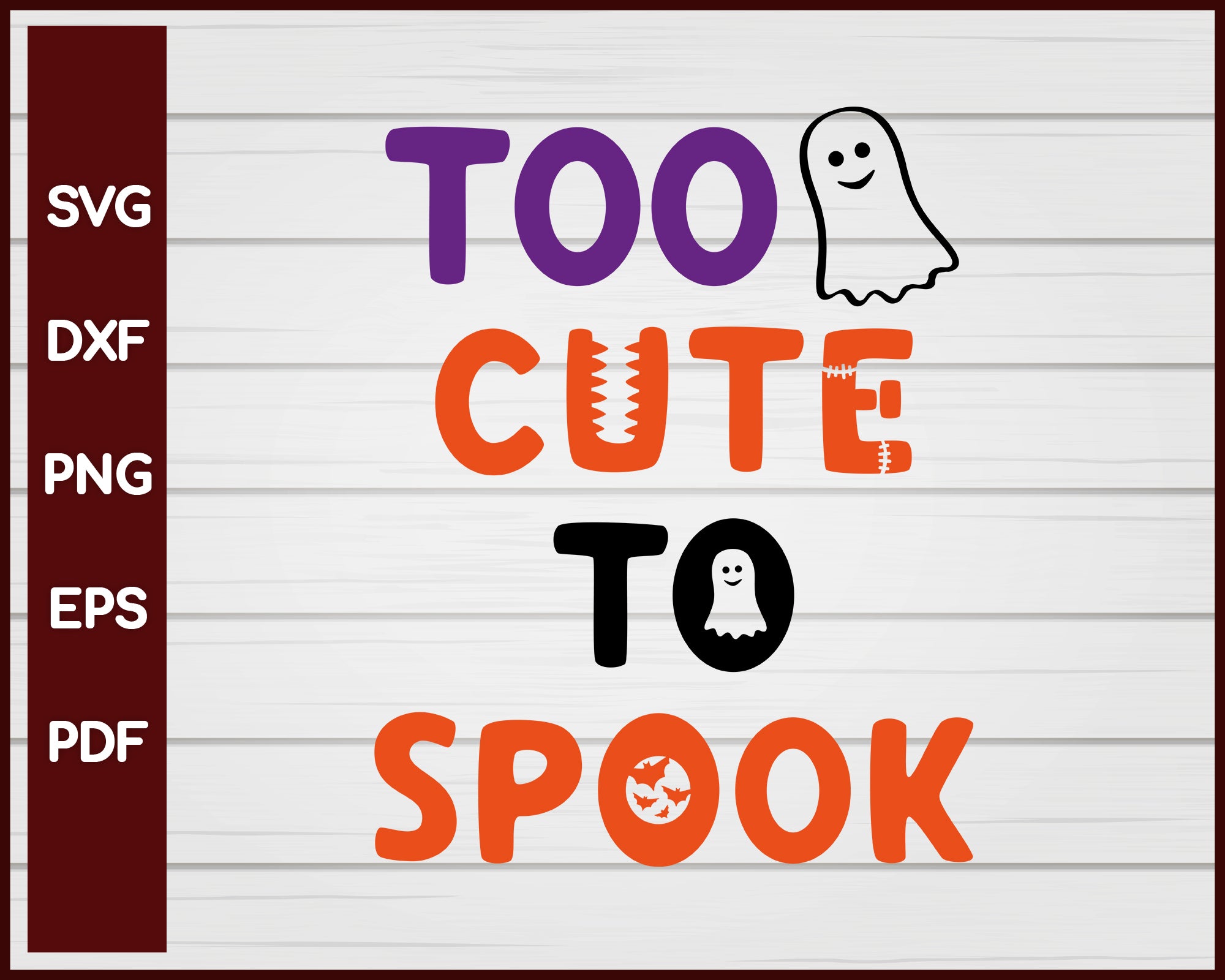 Download Too Cute To Spook Halloween T Shirt Design Svg Creativedesignmaker