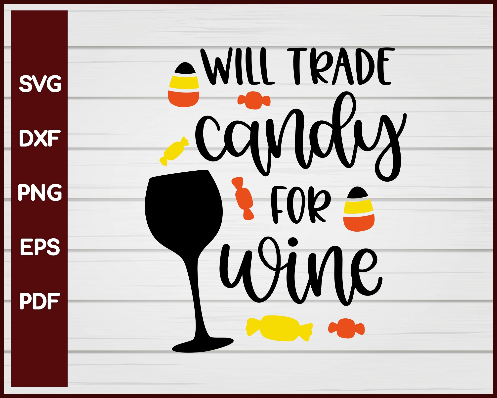 Download Will Trade Candy For Wine Halloween T Shirt Design Svg Creativedesignmaker