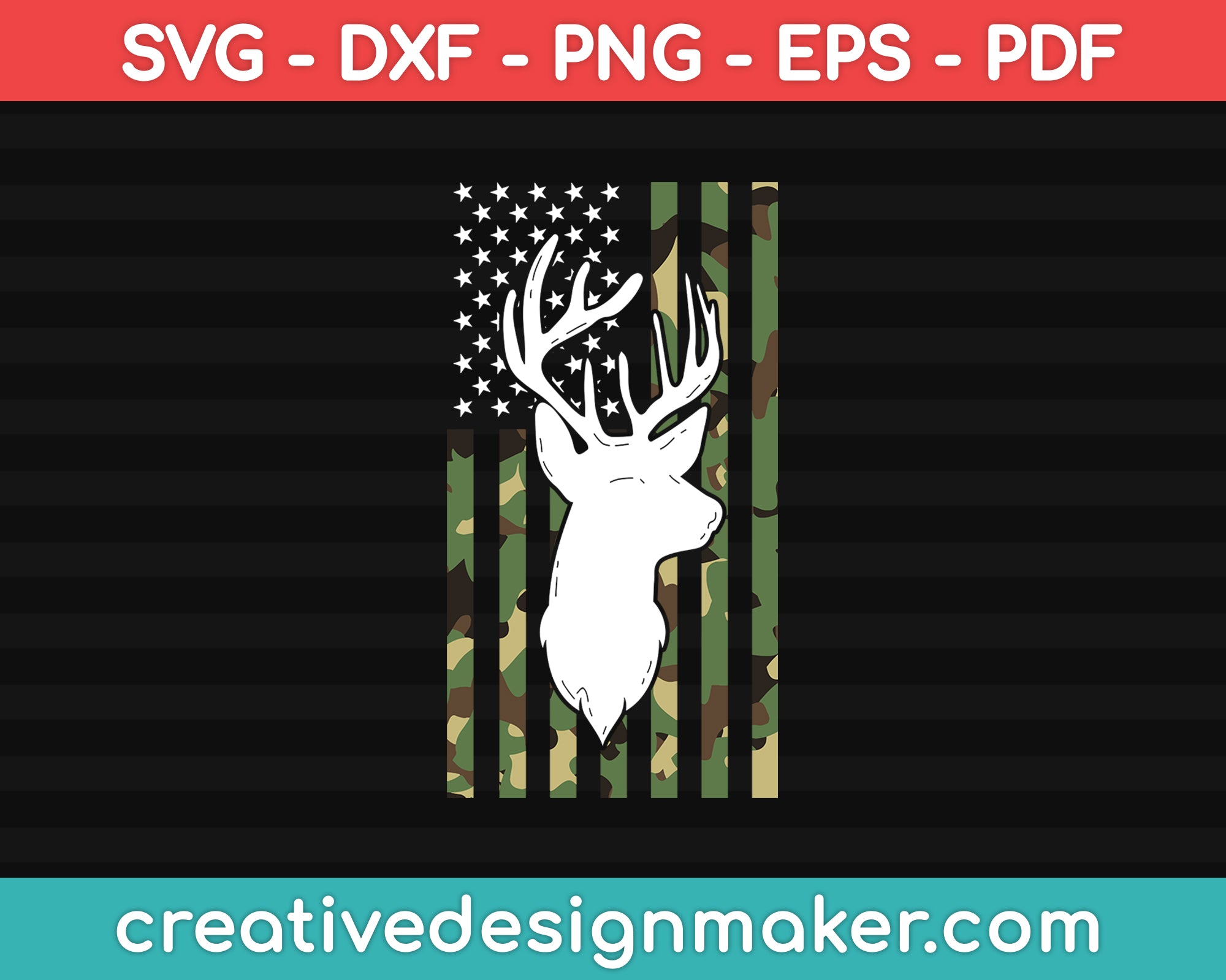 Download Camouflage American Flag Deer Hunting Svg Png Cutting Printable Files Creativedesignmaker