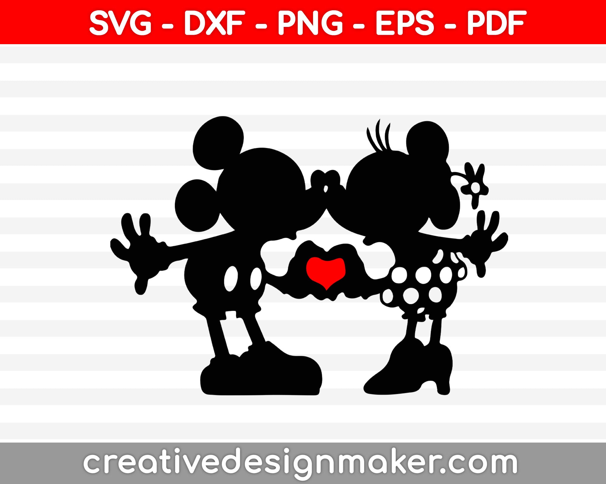 Download Mickey Mouse Minnie Love Svg Creativedesignmaker PSD Mockup Templates