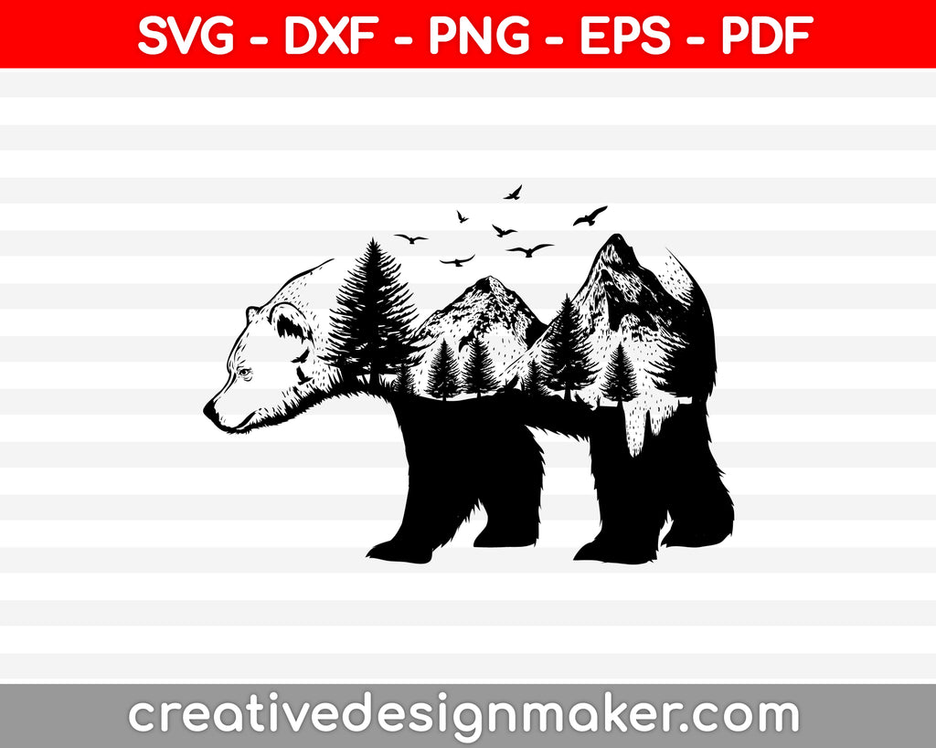 Free Free 339 Mountain Range Bear Svg SVG PNG EPS DXF File