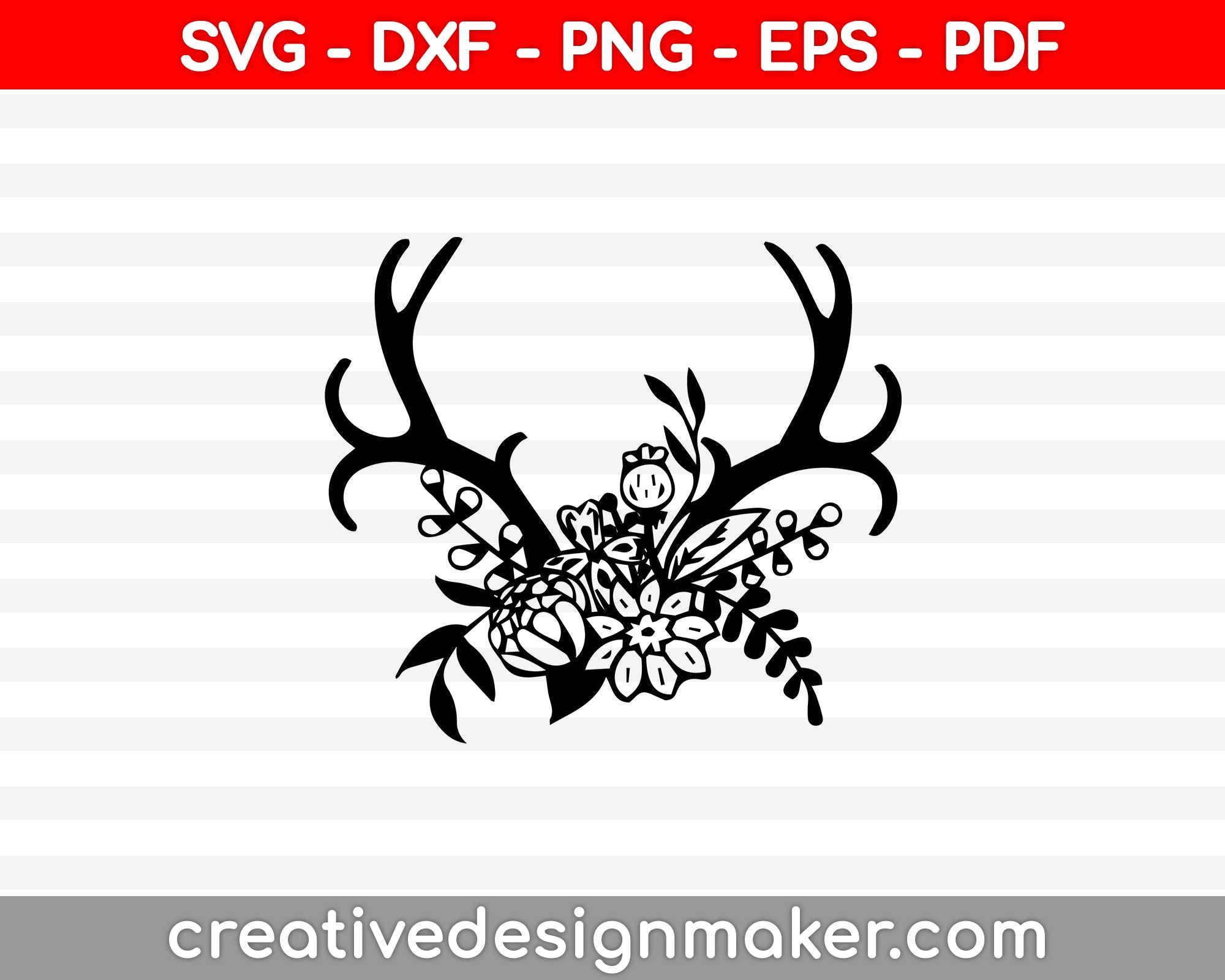 Free Free 229 Floral Antler Svg SVG PNG EPS DXF File