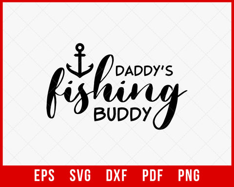 Dad's Fishing Buddy Cut File Graphic by Posh and Sass Design