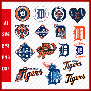 Detroit Tigers Mlb Svg Cut Files Baseball Clipart Bundle ...