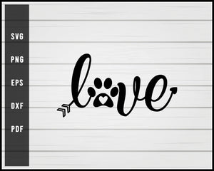 Download Dog Paw Love Svg Png Silhouette Designs For Cricut Creativedesignmaker PSD Mockup Templates