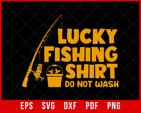 Men's Lucky Fishing T-Shirt Fishing SVG