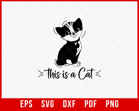 Self Esteem Cute Cat Icon PNG & SVG Design For T-Shirts