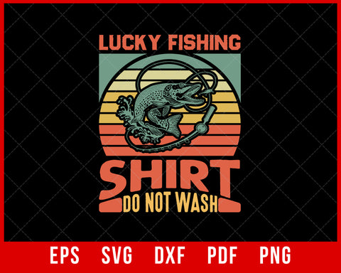 Men's Lucky Fishing T-Shirt Fishing SVG