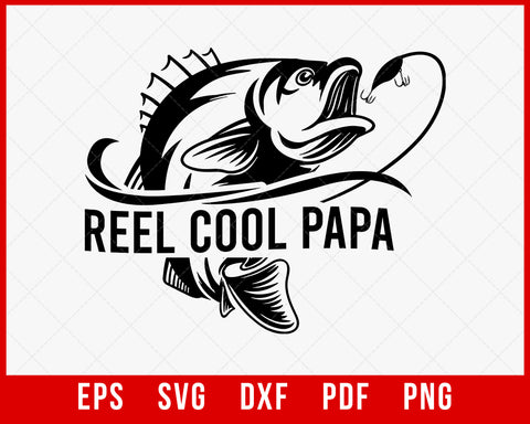 Men's Reel Cool Papa Fish T-Shirt Fishing SVG  Creative Design Maker –  Creativedesignmaker