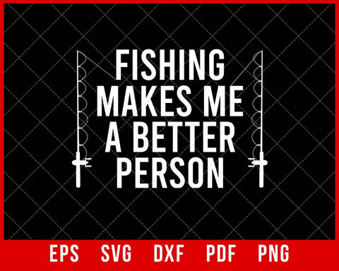 I Like Fishing and Maybe 3 People Funny Fishing T-shirt Design SVG