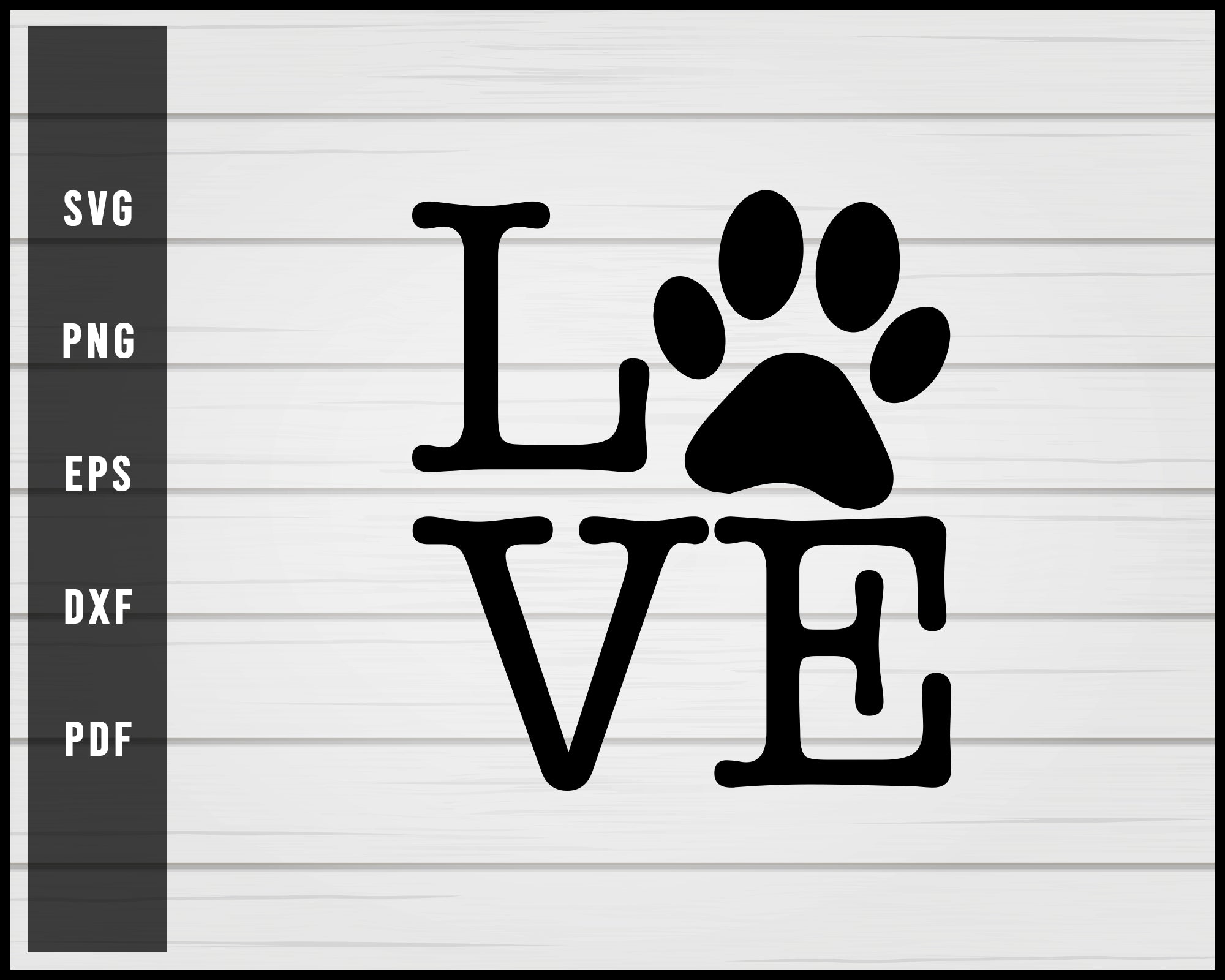 Love Dog Paw Svg Png Silhouette Designs Creativedesignmaker