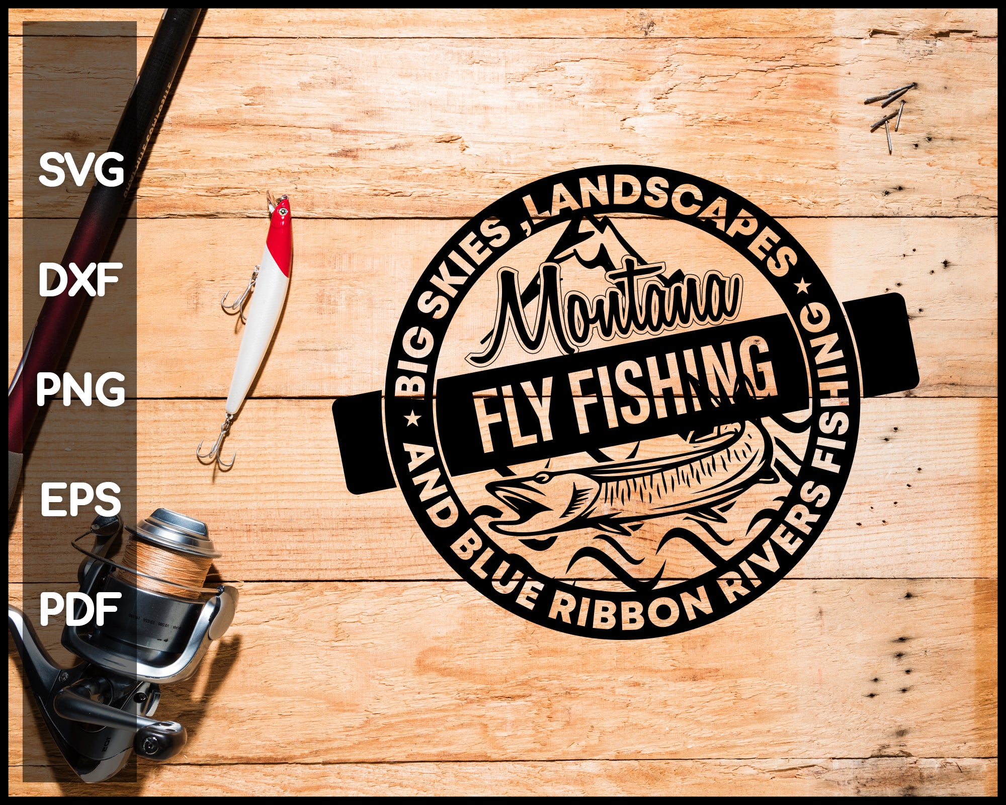 Free Free 278 Decal Fly Fishing Svg SVG PNG EPS DXF File