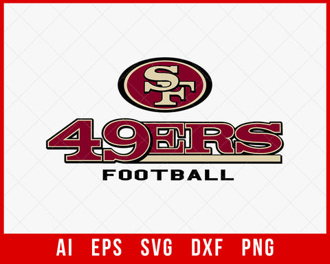 San Francisco 49ers logo Type NFL Football Die-cut STICKER