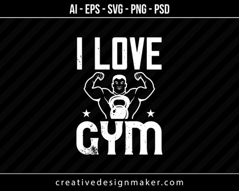 Gym is my love vector t-shirt design. Gym t-shirt design. Can be