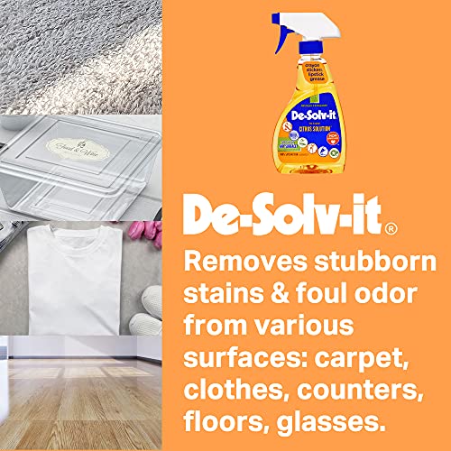 Orange-Sol De-Solv-It Citrus Solution - Odor & Stain Remover for Cloth, Wood, Glass & More, 32-Ounce