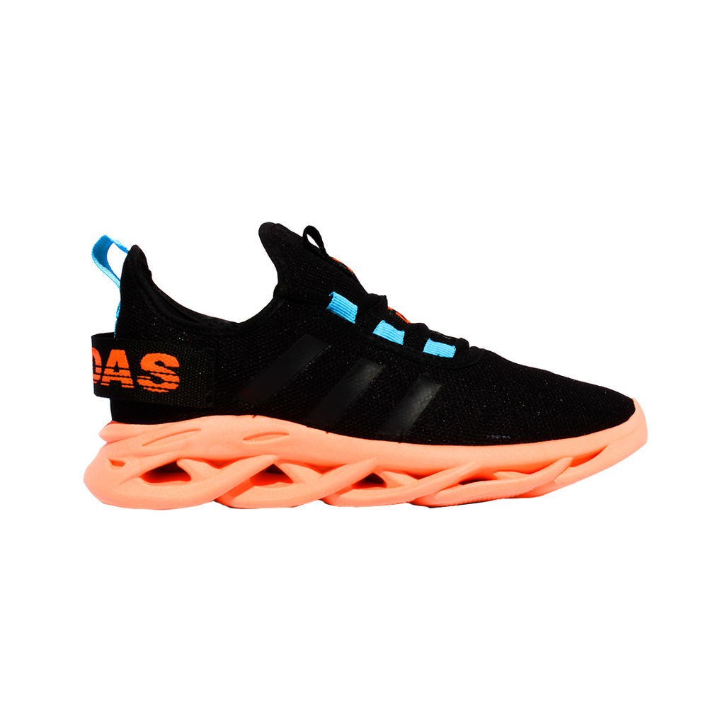 tenis adidas preto e laranja