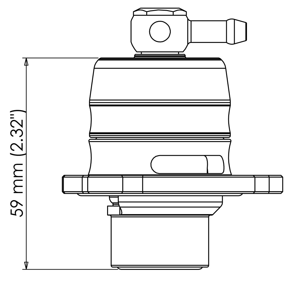Turbosmart Kompact Shortie Dual Port Dimension Specifications