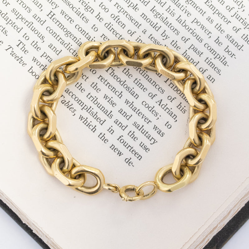 Vintage Heavy Gold Curb Link Bracelet, 18kt – Jewels by Grace