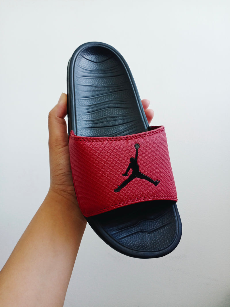 jordan slides red