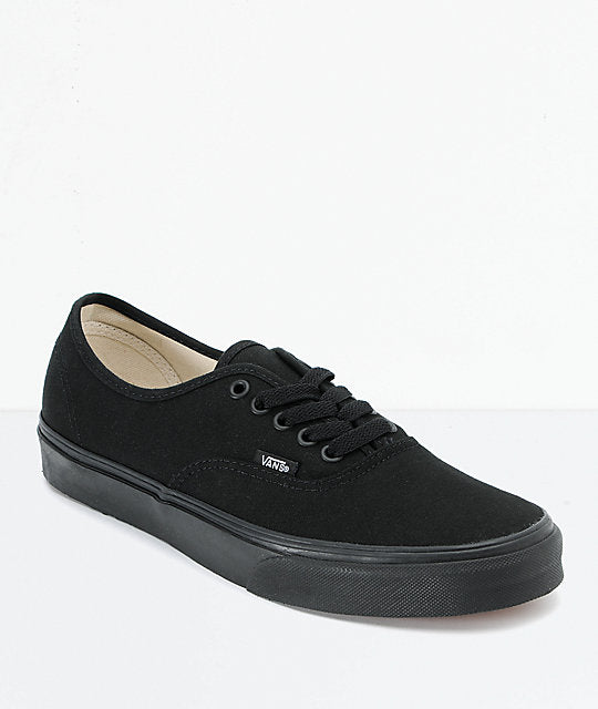 vans triple black leather