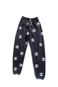 white chanel sweatpants