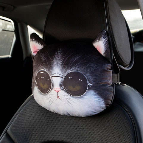 car headrest pillow gift for cat lovers father's day