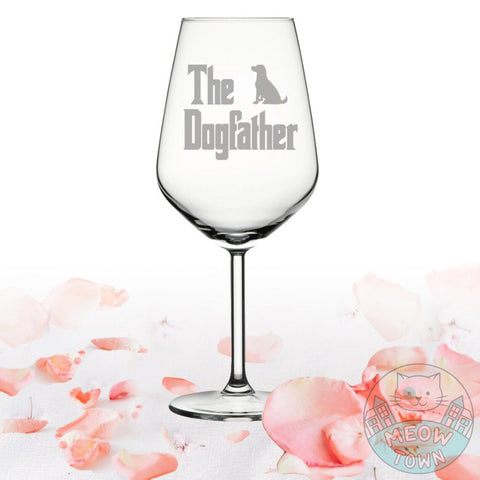 the dogfather wine glass for dog owners