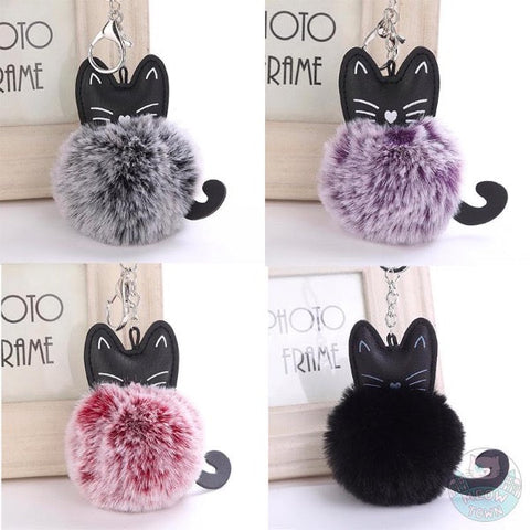 faux fur keychain presents for cat lovers