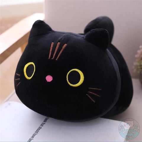 cushion plushie black stuffed toy for cat lovers