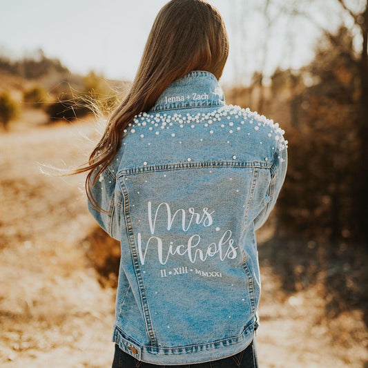 Custom Script Jean Jacket