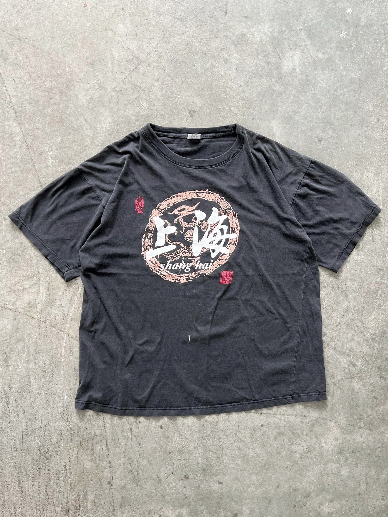 FADED BLACK “SHANG HAI” TEE - 1990S – AKIMBO CLUB