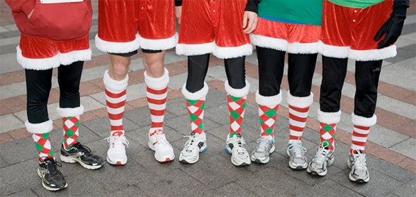 Runner's in Christmas leggings