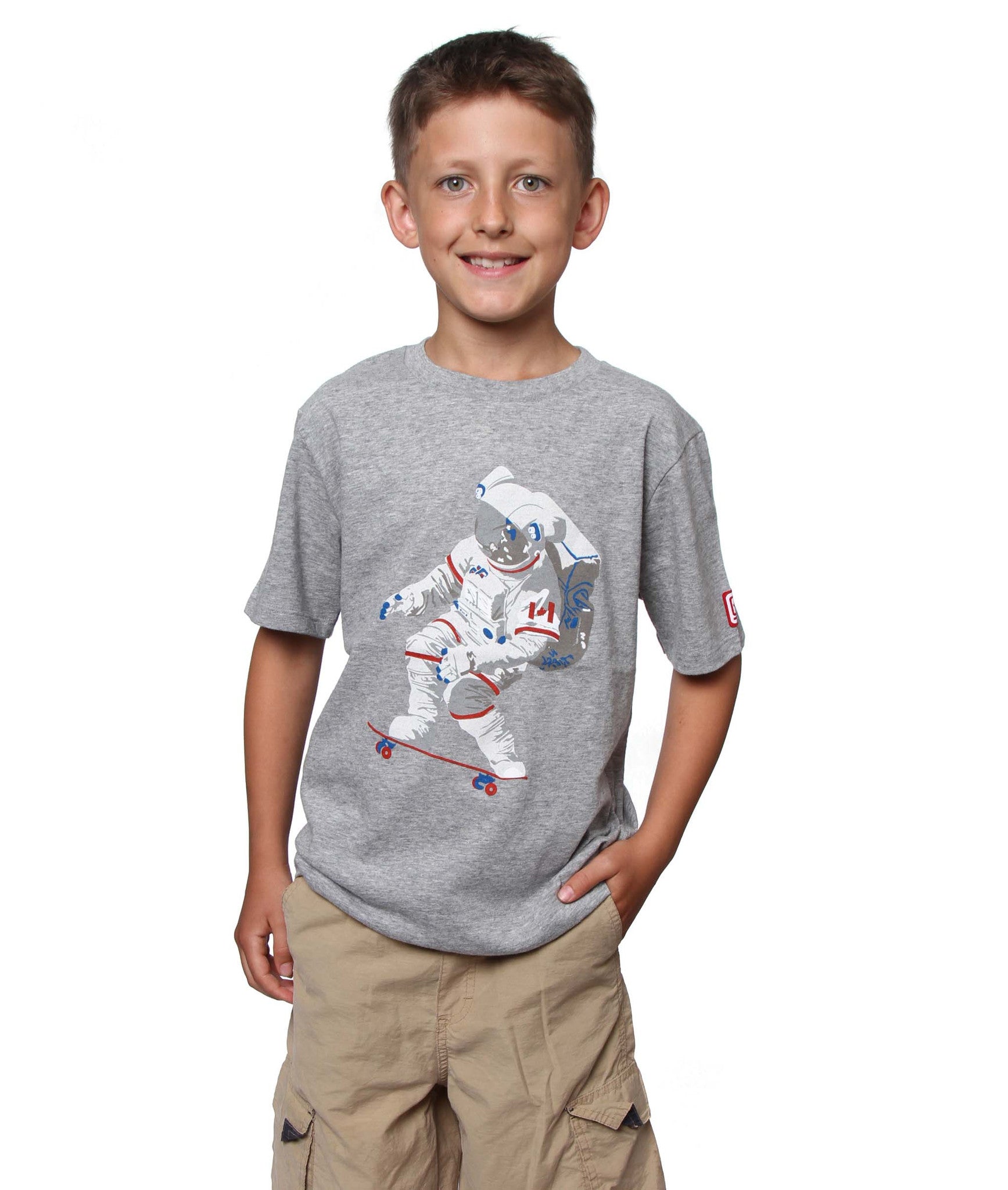 Chris Hadfield Skateboarding Astronaut Boy's T-Shirt | 60°N 95°W Brand ...