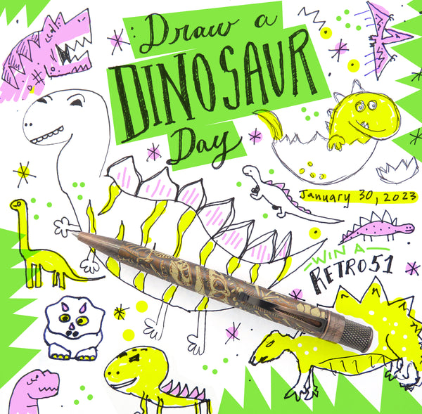 Draw Dinosaur Day - illustrations