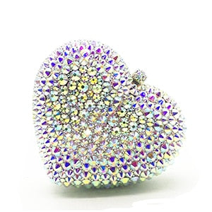 Tainted Heart Crystal Clutch Bag