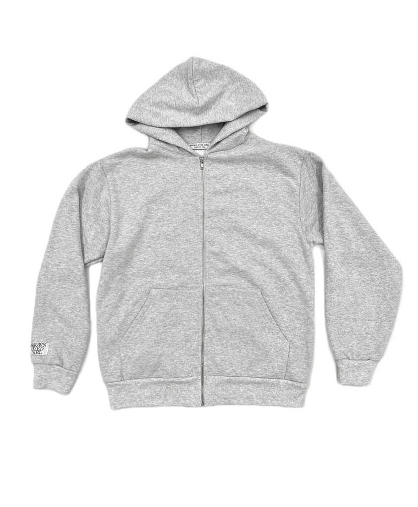 grey jordan zip up hoodie