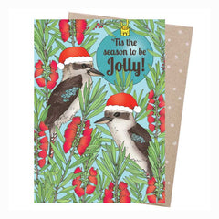 australian xmas card 2023 kookaburras