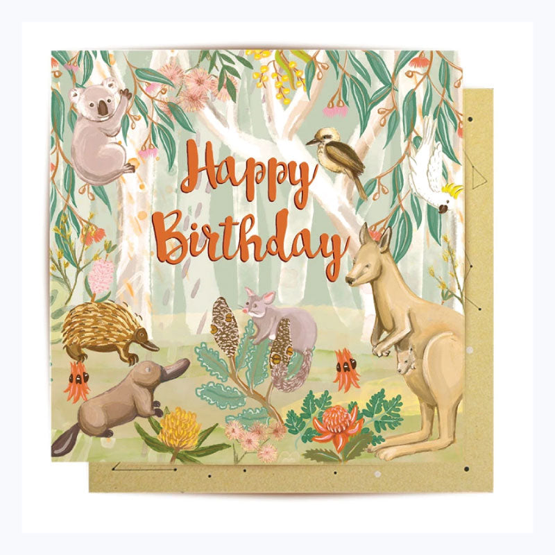 La La Land Card Happy Birthday Aussie Animals | Made