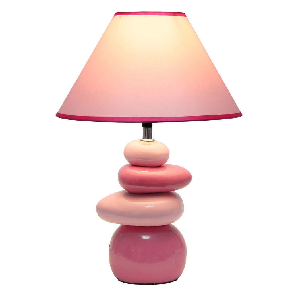 pink ceramic table lamp