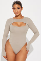 Robin Cut Out Bodysuit - Stone