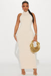 Laila Snatched Maxi Dress - Cream