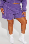 Kamaya Washed Fleece Short - Purple