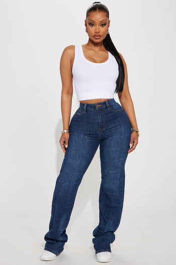 Hug Tight High Stretch Flare Jeans - Dark Wash, Fashion Nova, Jeans