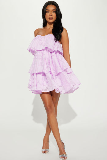 Pippa Ruffle Mini Dress - Lavender