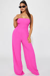 Mabel Smocked Jumpsuit - Hot Pink