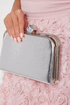 Uptown City Girl Clutch - Silver