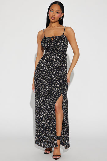 All Inclusive Resort Maxi Dress - Black/combo, Fashion Nova, Dresses