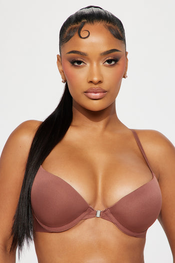 Showing Off Extreme Push Up Lace Bra - Chocolate