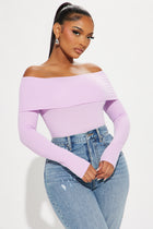 Best Of Luck Off Shoulder Top - Lilac