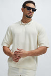 Ellington Knit Polo Shirt - Cream